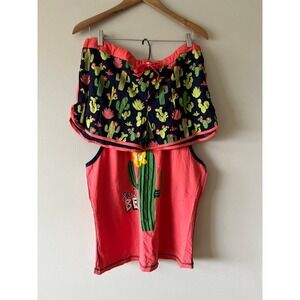 Lazy One Stuck in Bed PJ Set XL NWT